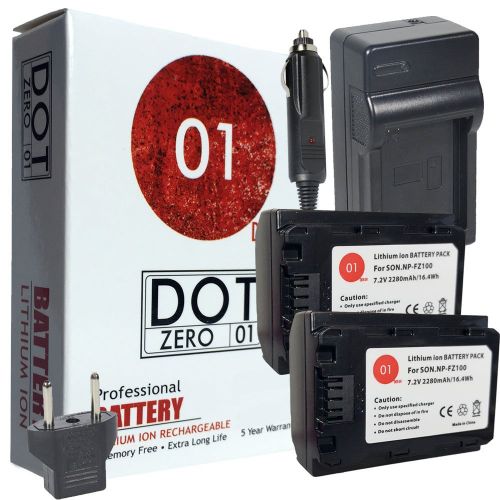  DOT-01 2X Brand Sony a7R III Batteries Charger Sony a7R III Full-Frame Camera Sony ILCE-7RM3 Battery Charger Bundle Sony FZ100 NP-FZ100