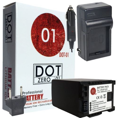  DOT-01 Brand Canon XA30 Battery and Charger for Canon XA30 Camera and Canon XA30 Battery and Charger Bundle for Canon BP828 BP-828