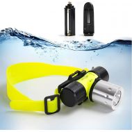 DOTSOG Diving Headlight Waterproof Headlamp Underwater 800 Lumen Safety Head Flashlight for Swimming Hiking Camping Hunting Fishing