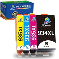 DOUBLE D 934 and 935 Ink Cartridges Compatible Replacement for HP 934XL 935XL High Yield for HP Officejet Pro 6830 6230 6835 6812 6815 6820 6220 6800 (1 Black,1 Cyan,1 Magenta,1 Ye