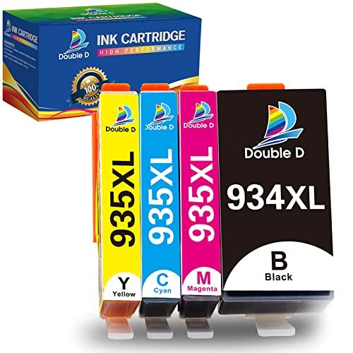  DOUBLE D 934 and 935 Ink Cartridges Compatible Replacement for HP 934XL 935XL High Yield for HP Officejet Pro 6830 6230 6835 6812 6815 6820 6220 6800 (1 Black,1 Cyan,1 Magenta,1 Ye