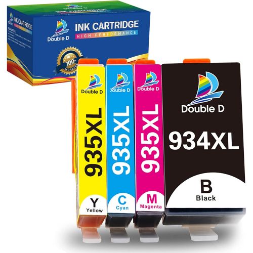  DOUBLE D 934 and 935 Ink Cartridges Compatible Replacement for HP 934XL 935XL High Yield for HP Officejet Pro 6830 6230 6835 6812 6815 6820 6220 6800 (1 Black,1 Cyan,1 Magenta,1 Ye