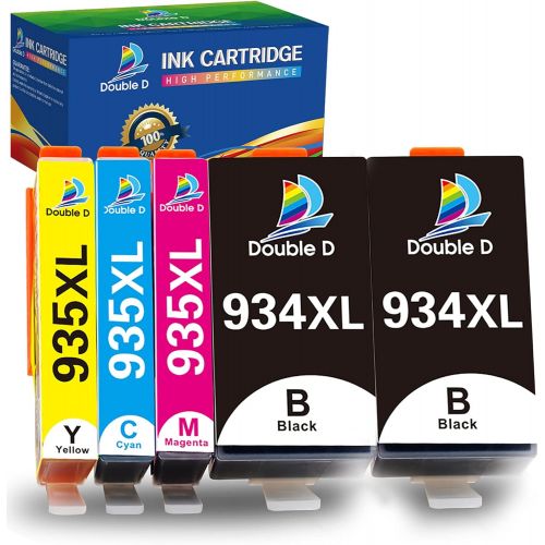  DOUBLE D 934 and 935 Ink Cartridges Compatible Replacement for HP 934XL 935XL for HP Officejet Pro 6830 6230 6815 6835 6812 6820 6220 6810 Printers (2 BK,1 C,1 M,1 Y, 5Pack)