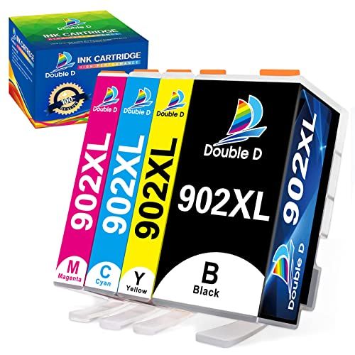  Double D 902xl Ink Cartridges Compatible Replacement for HP 902 902xl Combo Pack (Upgrade Chip) for HP OfficeJet Pro 6968 6978 6962 6958 6954 6960 6970 6950 6979 6951 Printer (BK,1