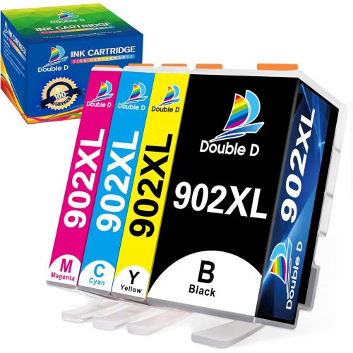  Double D 902xl Ink Cartridges Compatible Replacement for HP 902 902xl Combo Pack (Upgrade Chip) for HP OfficeJet Pro 6968 6978 6962 6958 6954 6960 6970 6950 6979 6951 Printer (BK,1