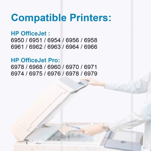  Double D 902xl Ink Cartridges Compatible Replacement for HP 902 902xl Combo Pack (Upgrade Chip) for HP OfficeJet Pro 6968 6978 6962 6958 6954 6960 6970 6950 6979 6951 Printer (BK,1