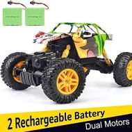 [아마존베스트]DOUBLE E RC Cars 1:18 Dual Motors Rechargeable Remote Control Truck 4WD Off Road RC Truck Rock Crawler