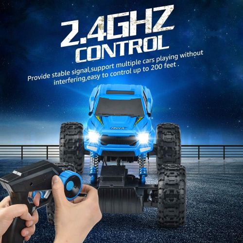  DOUBLE E RC Car Newest 1/12 Scale Remote Control Car, 2.4Ghz Off Road RC Trucks with Rechargeable Battery Dual Motors Off Road RC Truck Play Electric Toy Car High Speed Racing Car for All A