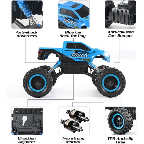  DOUBLE E RC Car Newest 1/12 Scale Remote Control Car, 2.4Ghz Off Road RC Trucks with Rechargeable Battery Dual Motors Off Road RC Truck Play Electric Toy Car High Speed Racing Car for All A