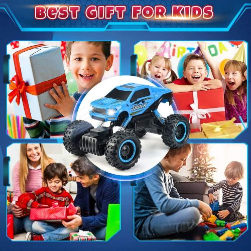  DOUBLE E RC Car Newest 1/12 Scale Remote Control Car, 2.4Ghz Off Road RC Trucks with Rechargeable Battery Dual Motors Off Road RC Truck Play Electric Toy Car High Speed Racing Car for All A