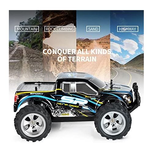  DOUBLE E Remote Control Car,4WD High Speed Off Road RC Monster Car All Terrains Vehicle Truck with Rechargeable Battery for Boys Kids