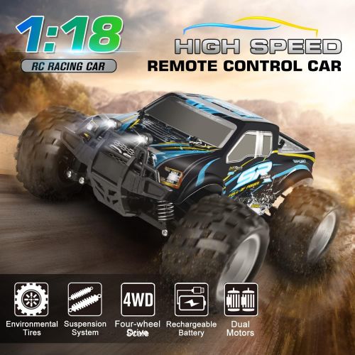  DOUBLE E Remote Control Car,4WD High Speed Off Road RC Monster Car All Terrains Vehicle Truck with Rechargeable Battery for Boys Kids