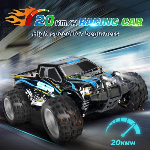  DOUBLE E Remote Control Car,4WD High Speed Off Road RC Monster Car All Terrains Vehicle Truck with Rechargeable Battery for Boys Kids