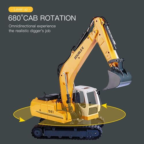  DOUBLE E 17 Channel Remote Control RC Fork Excavator, Construction Grapple Fork Tractor