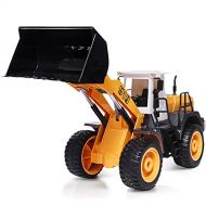 DOUBLE E RC Front Loader 8 Channel Full Functional RC Bulldozer Truck Electric Remote Control Tractor with Lights & Sounds