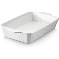 DOWAN Casserole Dish, 9x13 Ceramic Baking Dish, Large Lasagna Pan Deep for Oven, 4.2 Quarts Baking Pan with Handles, Oven Safe and Durable Bakeware for Lasagna, Home Decor Gifts, White