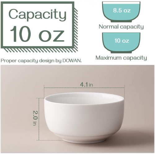  [아마존베스트]DOWAN 10 Ounces Porcelain Bowls Set, 6 Packs, Small Bowls, Ceramic White Bowls for Kitchen, Dessert Bowls for Ice Cream, Small Serving Bowls for Dipping, Rice, Prep, Side Dishes,Ce