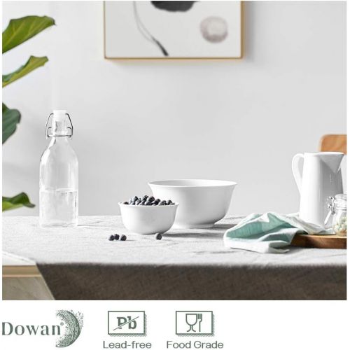  [아마존베스트]DOWAN 10 Ounces Small Bowl Set - Porcelain Dessert Bowls for Snacks, Rice, Condiments, Side Dishes, or Ice Cream, Dishwasher & Microwave Safe, White Dipping Sauce Bowl Set of 6, Bo