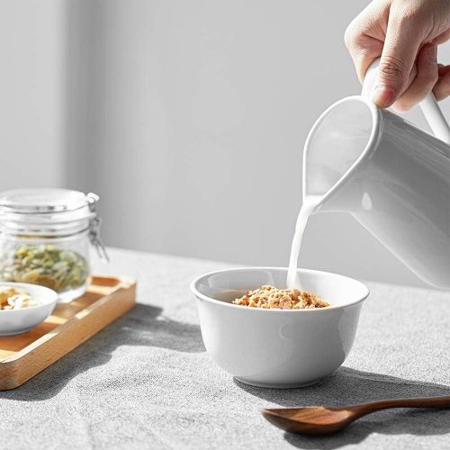  [아마존베스트]DOWAN 10 Ounces Small Bowl Set - Porcelain Dessert Bowls for Snacks, Rice, Condiments, Side Dishes, or Ice Cream, Dishwasher & Microwave Safe, White Dipping Sauce Bowl Set of 6, Bo