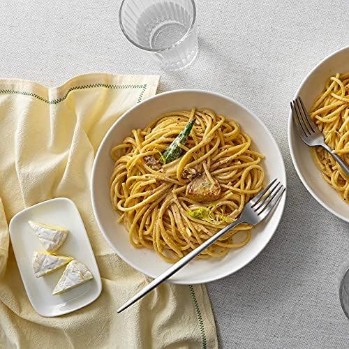  [아마존베스트]DOWAN Pasta Bowls 30oz, Large White Salad Bowls, Porcelain Pasta Plate Bowl Set of 6, Soup Bowls Microwave & Dishwasher Safe, Sturdy & Versatile