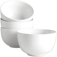 [아마존베스트]DOWAN Deep Soup Bowls, 30 Ounces White Cereal Bowl for Oatmeal, Ceramic Ramen Bowls for Noodle, Porcelain Bowls Set 4 for Kitchen, Dishwasher & Microwave Safe
