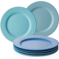 [아마존베스트]DOWAN Ceramic Salad Plates Set of 6, 8 inches Dessert Plates for Kitchen and Restaurant , Porcelain Small Dinner Serving Plates with Wide Rim, Microwave and Dishwasher Safe, Matte