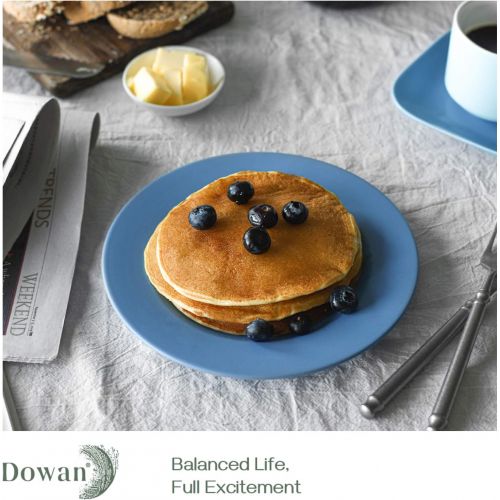  [아마존베스트]DOWAN Ceramic Salad Plates Set of 6, 8 inches Dessert Plates for Kitchen and Restaurant , Porcelain Small Dinner Serving Plates with Wide Rim, Microwave and Dishwasher Safe, Matte