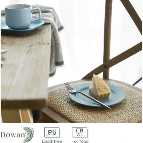  [아마존베스트]DOWAN Ceramic Salad Plates Set of 6, 8 inches Dessert Plates for Kitchen and Restaurant , Porcelain Small Dinner Serving Plates with Wide Rim, Microwave and Dishwasher Safe, Matte