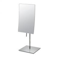 DOWRY Rectangular Vanity Mirror with 3X Magnification,Made of 304 stainless steel, Polished Chrome 2234 (3x Magnification, Chrome)