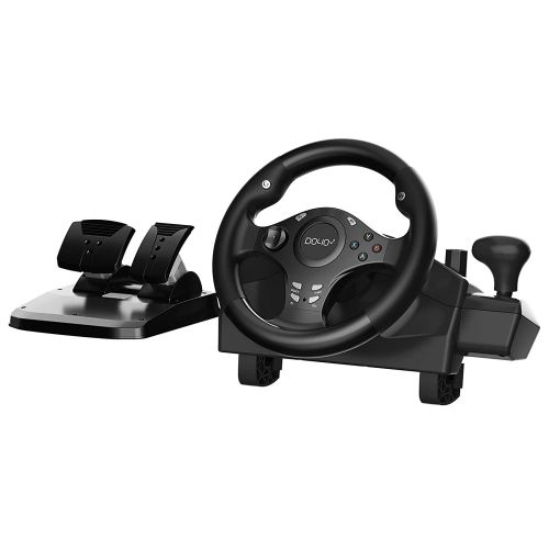  DOYO PC Racing Wheel, XBOX 360 Steering Wheel, 270 Degree Driving Force Sim Gaming Steering Wheel with Responsive Gear and Pedals for Racing Game PC/PS3/PS4/XBOX ONE/XBOX 360/Ninte