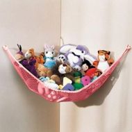 [아마존베스트]DOZENEGG Stuffed Animal & Toy Organizer Hammock Pet Net, Pink Net and Trim