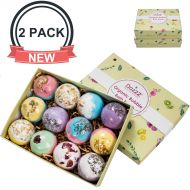 DOZZZ Organic Bubble Bath Bombs With Essential Oils And Fizzy Spa Lush Relaxation Gift for Girlfriend Women Mothers Day Easter 2 x 12 pack