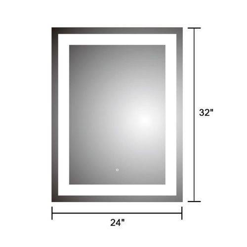  DP Home Horizontal LED Bathroom Silvered Mirror with Touch Button,70 x 32 In (E-CK010-A)