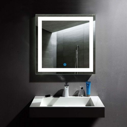  DP Home Horizontal LED Bathroom Silvered Mirror with Touch Button,70 x 32 In (E-CK010-A)