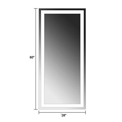  DP Home 24 LED Lighted Illuminated Bathroom Vanity Wall Mirror with Touch Sensor, Vertical Rectangle White Mirrors 24 x 32 in E-CK010