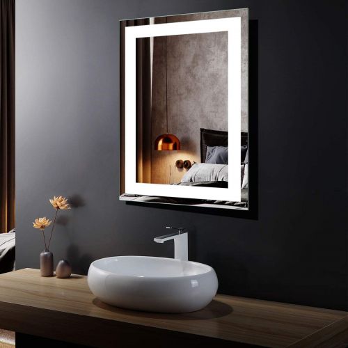  DP Home 24 LED Lighted Illuminated Bathroom Vanity Wall Mirror with Touch Sensor, Vertical Rectangle White Mirrors 24 x 32 in E-CK010