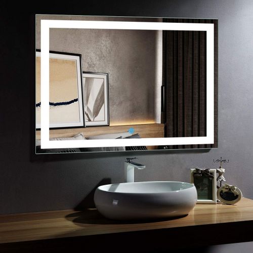  DP Home 24 LED Lighted Illuminated Bathroom Vanity Wall Mirror with Touch Sensor, Vertical Rectangle White Mirrors 24 x 32 in E-CK010