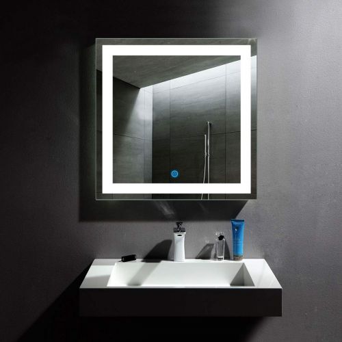  DP Home Eco-Friendly Lighted Bathroom/Vanity Wall Mirror, Rectangle Illuminated Vanity Mirrors,36 x 28 in (E-CK010-I)