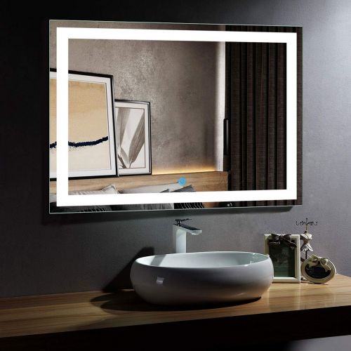  DP Home Eco-Friendly Lighted Bathroom/Vanity Wall Mirror, Rectangle Illuminated Vanity Mirrors,36 x 28 in (E-CK010-I)