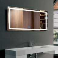 DP Home Horizontal LED Bathroom Silvered Mirror with Touch Button, 40 x 24 In(E-CK010-G)