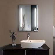 DP Home 24 x 32 in Vertical LED Bathroom Silvered Mirror with Touch Button (E-C23)