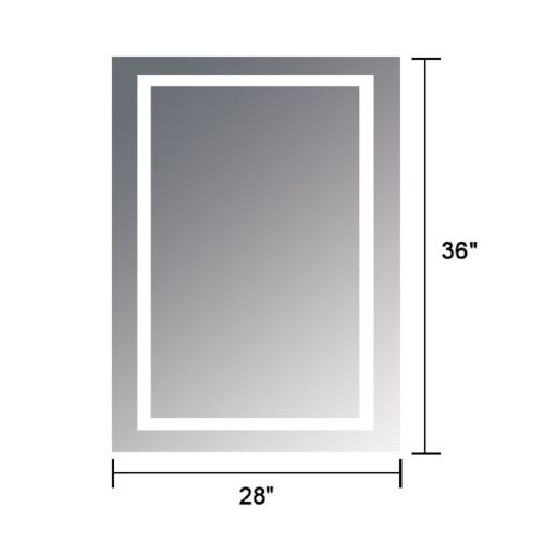  DP Home Vertical LED Bathroom Silvered Mirror with Touch Button/28 Inch x 36 Inch (E-CK168-I)