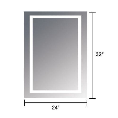  DP Home Vertical LED Bathroom Silvered Mirror with Touch Button/28 Inch x 36 Inch (E-CK168-I)