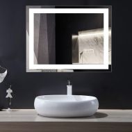 DP Home LED Bathroom Mirror for Wall, Vanity Makeup Mirror with Lights Infrared Sensor, 36 x 28 in (E-CK010-IG)