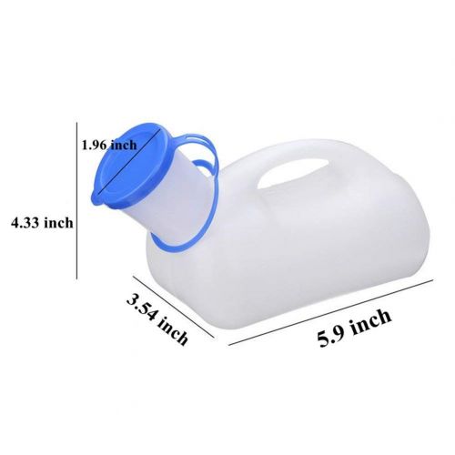  DPOWERFUL Unisex Potty Urinal for Car, Toliet Urinal for Men and Women, Bedpans Pee Bottle with a Lid and Funnel, Mobile Toilet Portable Urinal for Car, Old Man, Child and Diabetes for Campi