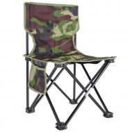 DPPAN Comfortable Camp Chair Portable Foldable with Pocket, Lightweight Compact Supports 300 lbs for Camping Hiking Outdoor Fishing,Camouflage