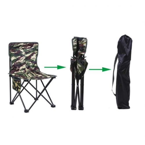  DPPAN Comfortable Camp Chair Portable Foldable with Pocket, Lightweight Compact Supports 300 lbs for Camping Hiking Outdoor Fishing,Camouflage