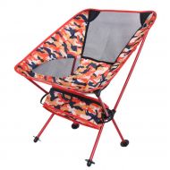 DPPAN Portable Foldable Camp Camping Chair, Breathable Lightweight Compact for Hiking Outdoor Fishing Supports 300 lbs,Red Camouflage