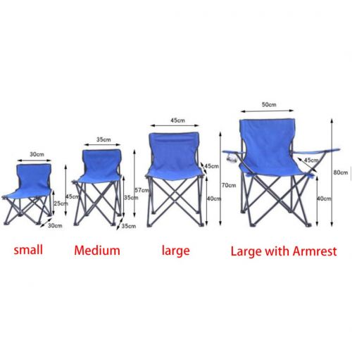  DPPAN Compact Portable Foldable Camp Camping Chair, Comfortable Supports 250 lbs with Storage Pouch for Hiking Outdoor Fishing The Park Sport,Blue_Small