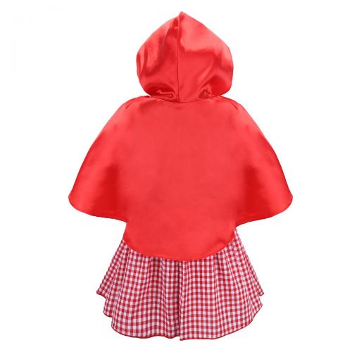  DPois dPois Toddler Kids Girls Red Little Riding Hood Cloak Cape Halloween Cosplay Party Fancy Dress Up